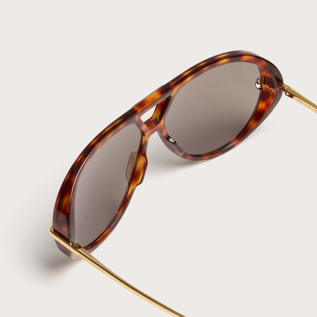 Bottega Veneta Eyewear Bottega Veneta BV1274S Sunglasses in Havana/Gold/Brown 