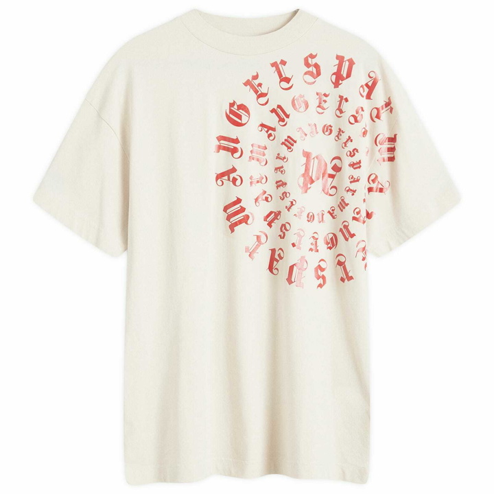 Photo: Palm Angels Men's Vertigo T-Shirt in Beige