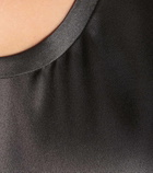 Brunello Cucinelli Stretch silk-satin tank top