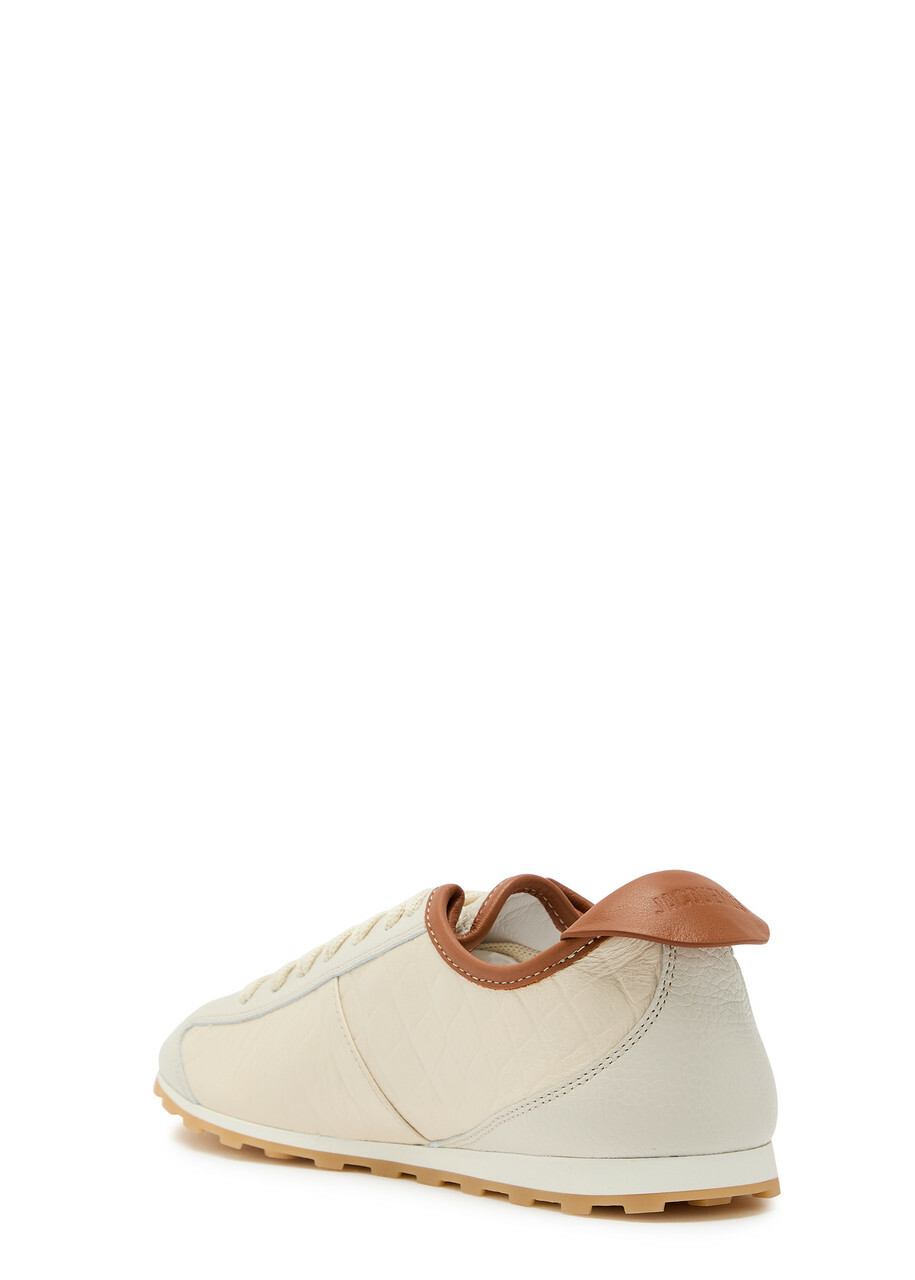 Jacquemus Les Tennis Textured Leather Sneakers Grey