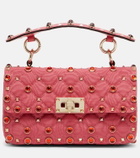 Valentino Garavani Rockstud Spike Small moiré shoulder bag