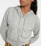 Adam Selman Sport Cropped cotten-blend hoodie