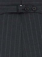Thom Browne Grey Pinstripe Pants With Concealed Closure In Wool Man