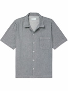 Universal Works - Road Convertible-Collar Hickory Stripe Shirt - Blue
