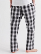 HUGO BOSS - Checked Cotton-Poplin Pyjama Trousers - Black