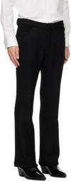 Ernest W. Baker Black Flare Trousers