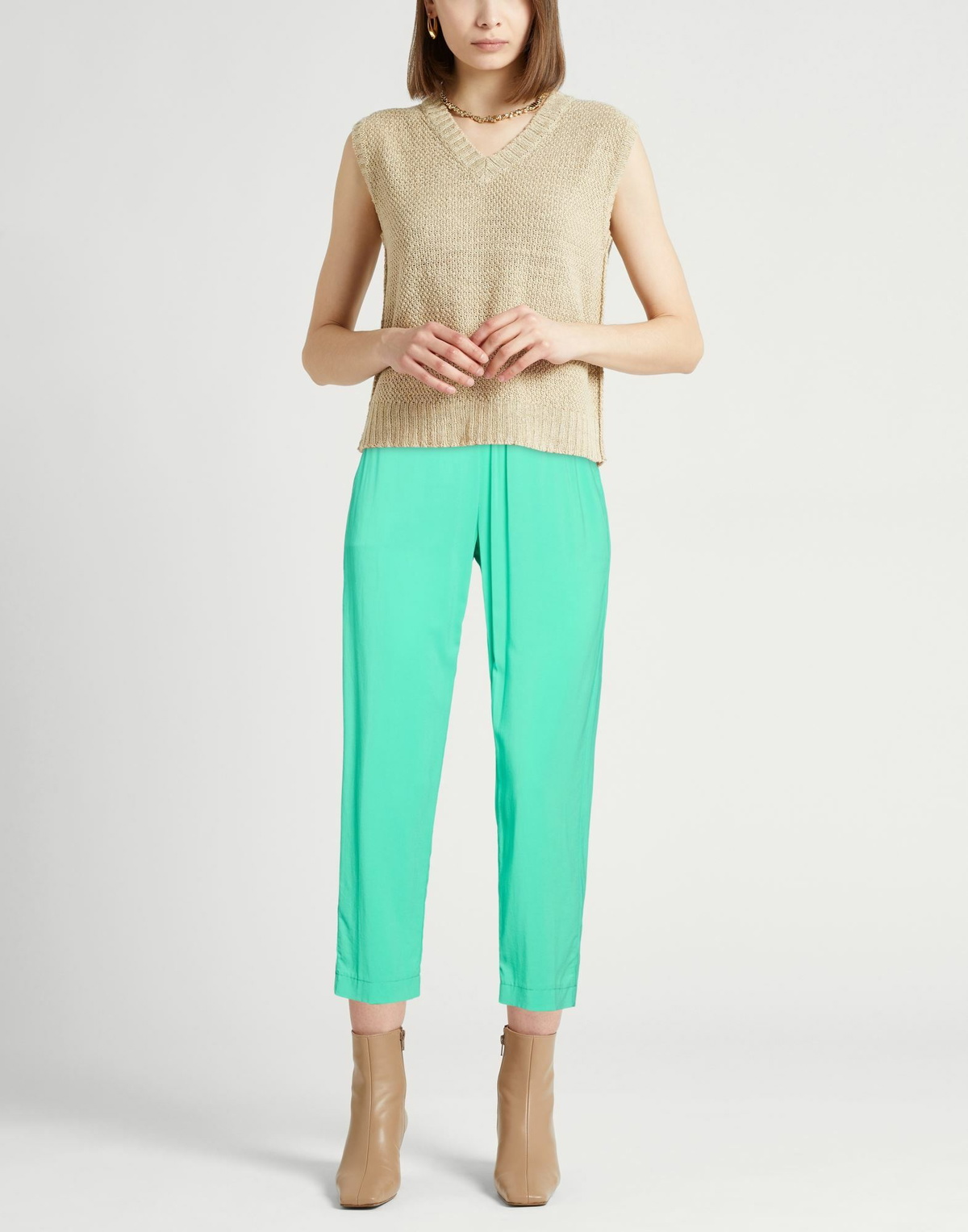 Jucca Womens Pants Emerald in Green