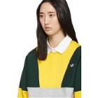 adidas Originals Yellow and Green Samstag Rugby Polo