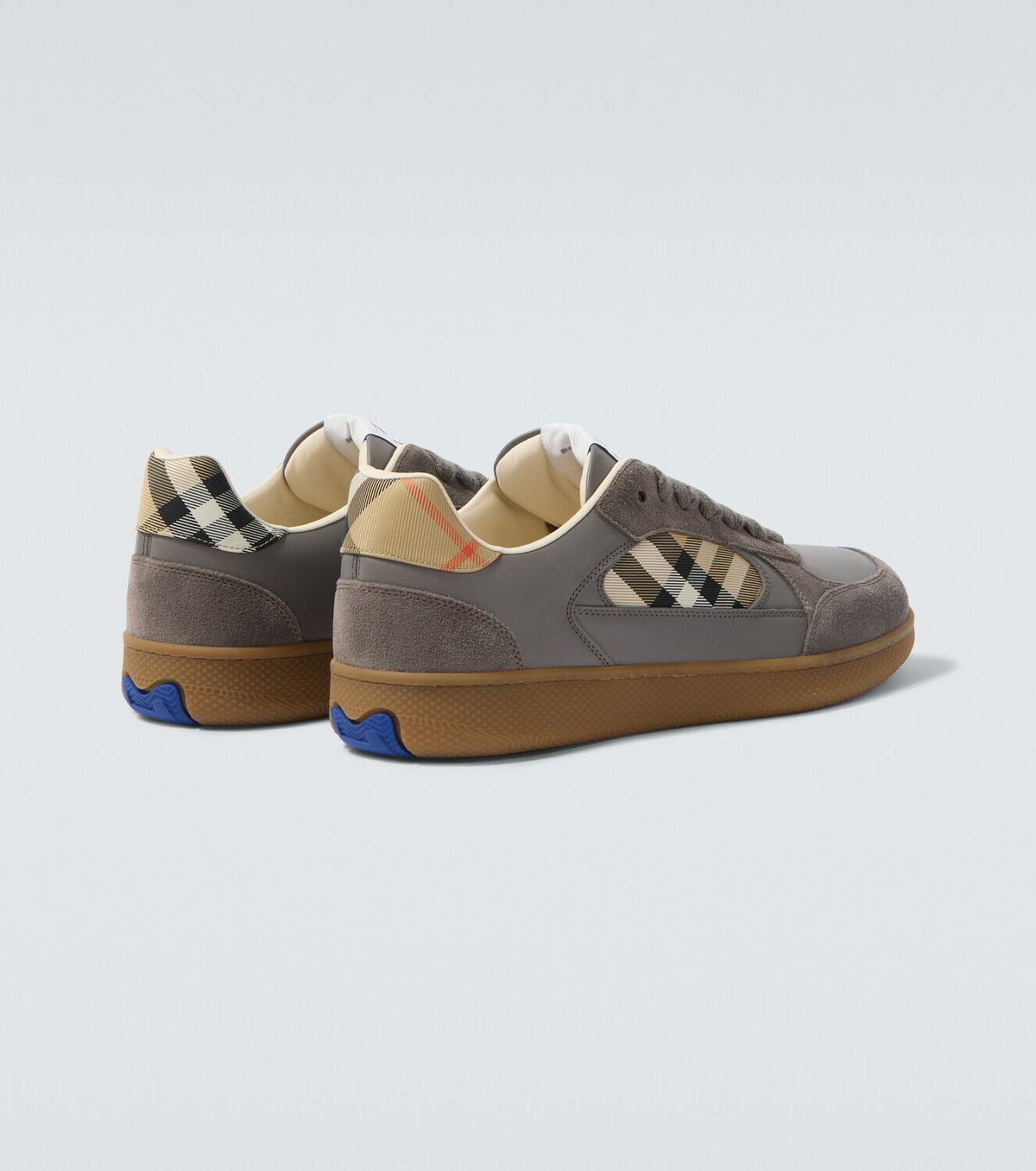 Burberry Terrace leather and suede sneakers