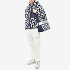 Moncler Men's Knit Tote Bag in Blue/White