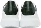 Alexander McQueen White & Green Croc Oversized Sneakers