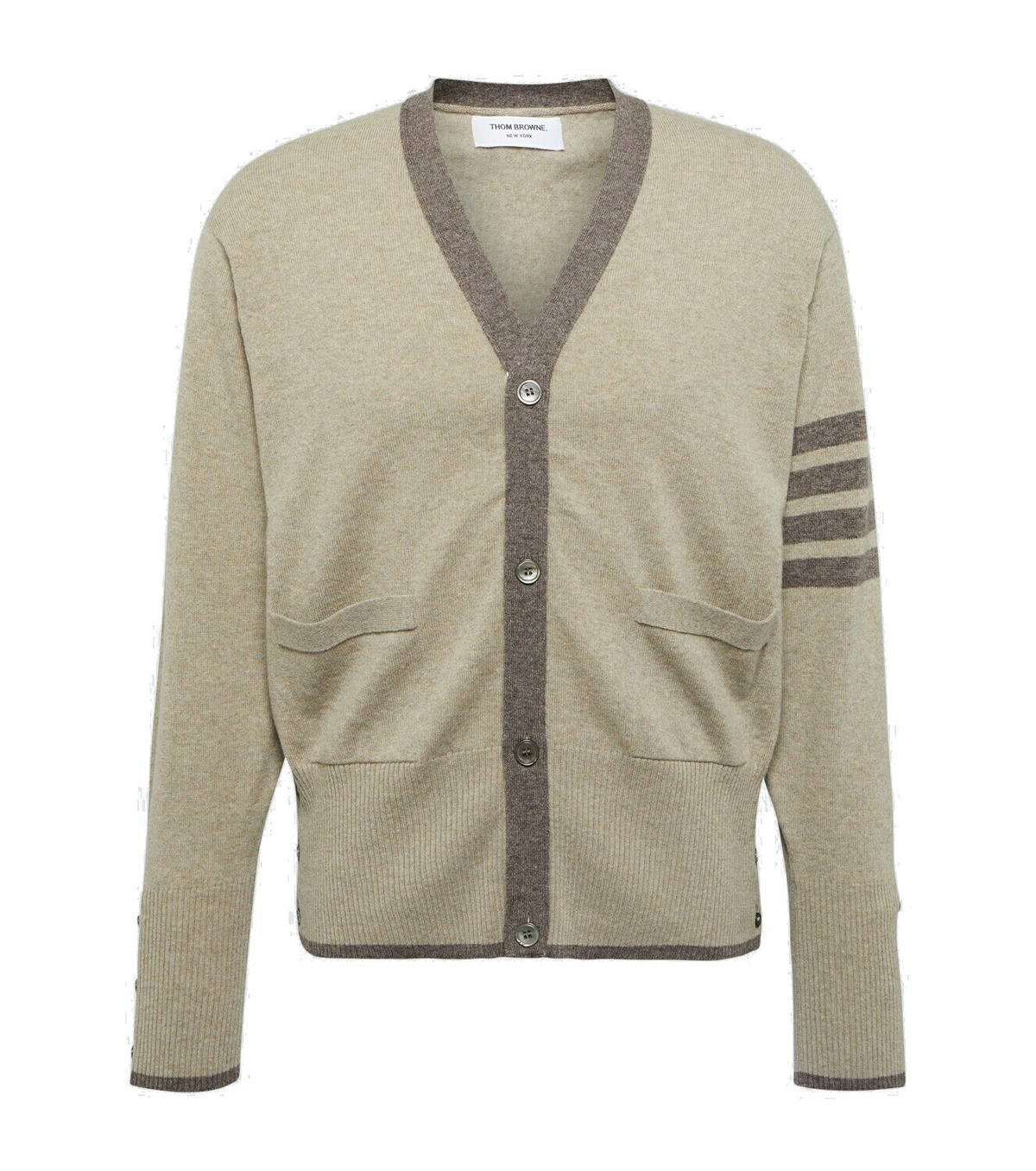 Cardigan Thom Browne En Cachemire Gris Moyen - Taille 4, Neuf Avec étiquettes, Coupe Classique Homme