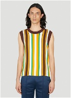 Wales Bonner - Scale Striped Vest in Brown