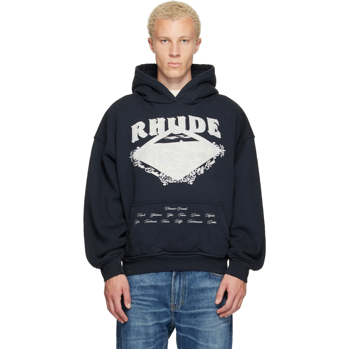 Rhude Black Dakar Convoy Hoodie