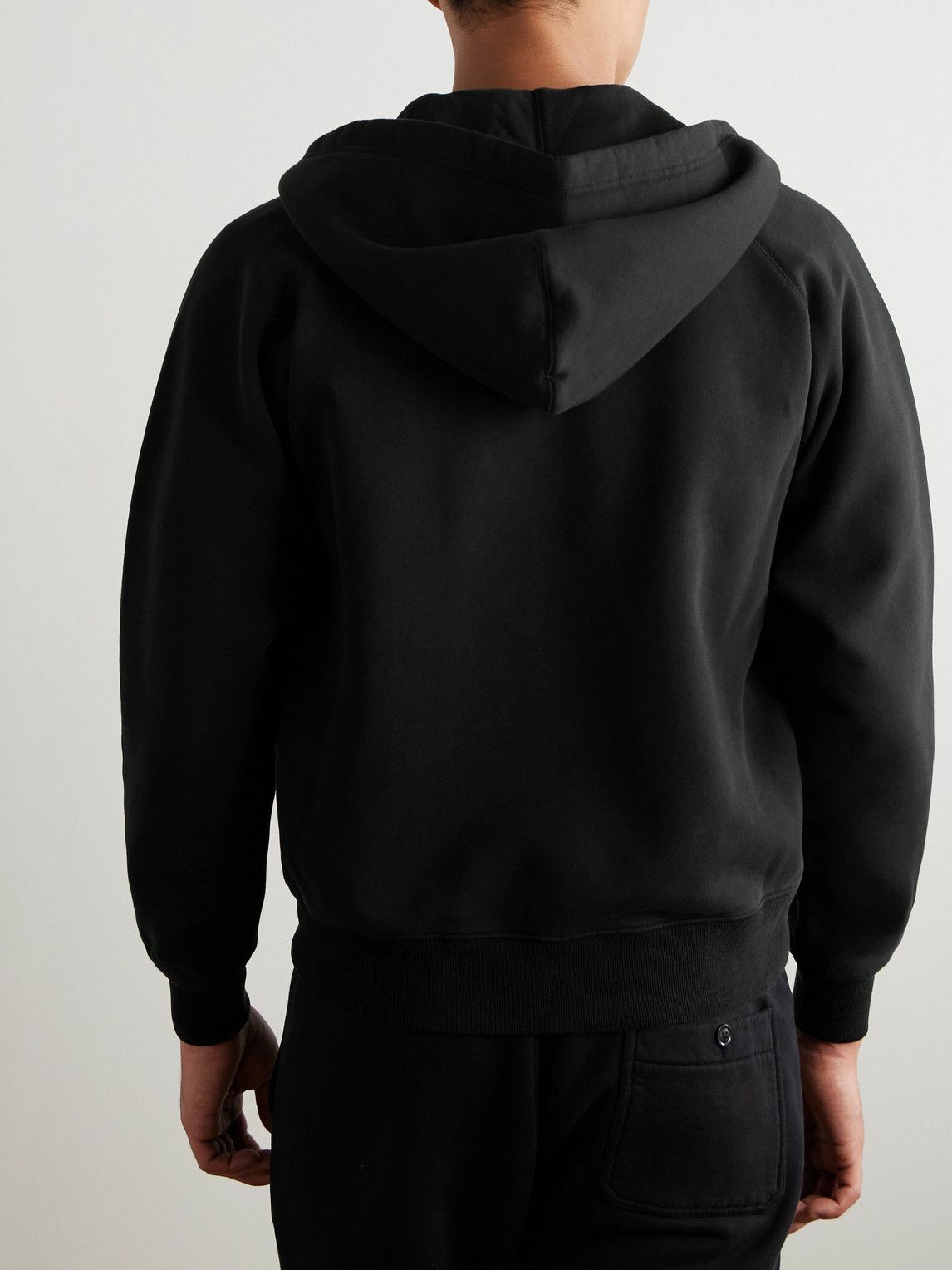 TOM FORD - Slim-Fit Cotton-Jersey Zip-Up Hoodie - Black