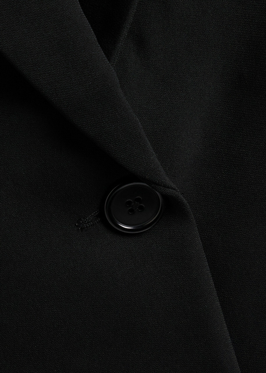 Reformation James Crepe Blazer Black