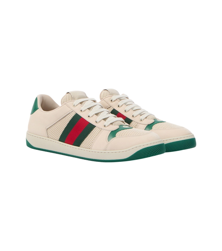 Photo: Gucci Screener leather-trimmed sneakers