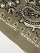 Off-White - Logo-Print Cotton and Silk-Blend Bandana