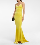 Norma Kamali Fishtail velvet gown