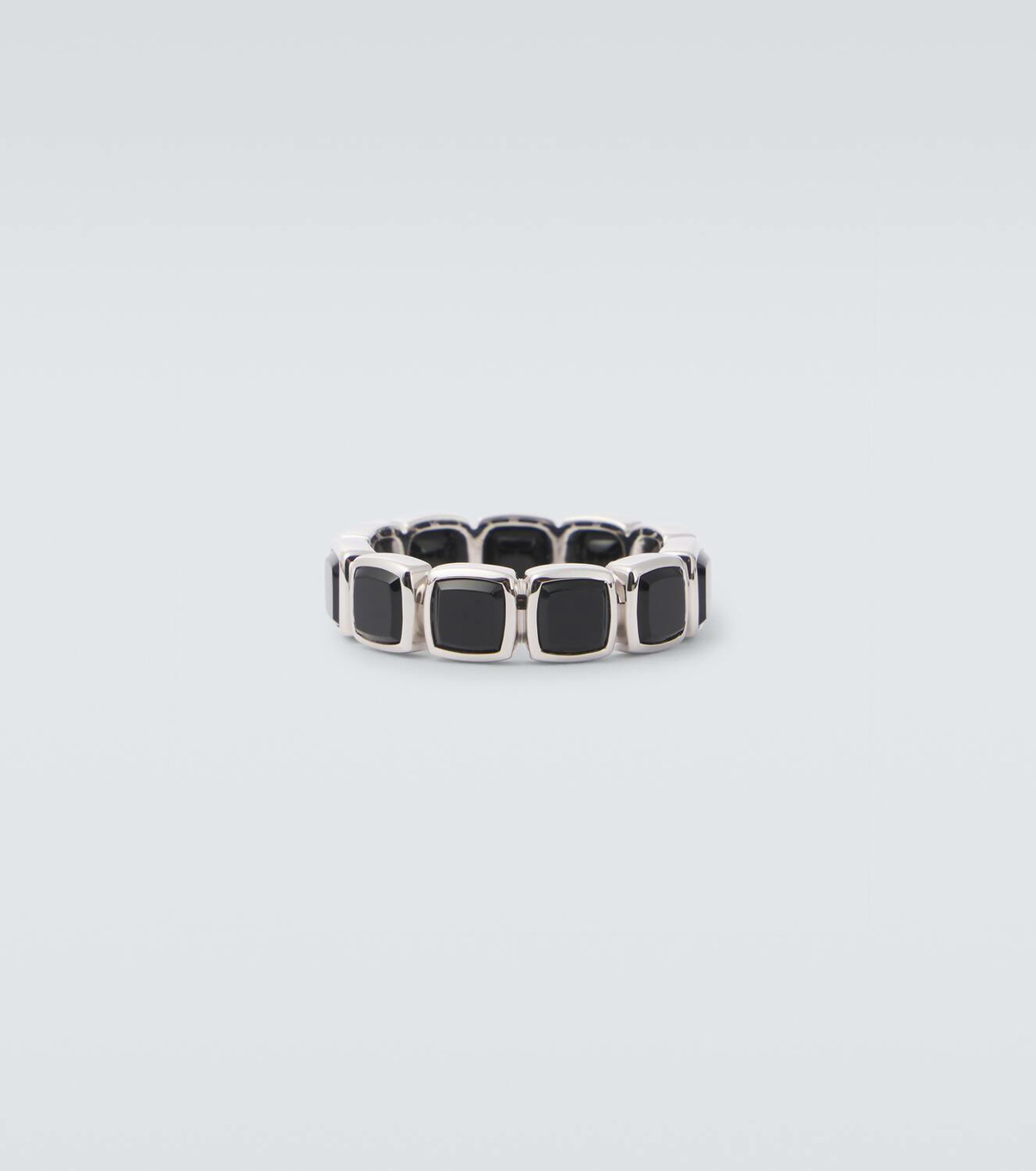 Tom Wood Cushion sterling silver ring with onyx