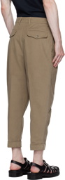 AMI Paris Taupe Carrot Oversized Trousers
