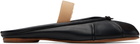 Maison Margiela Black Tabi Elastic Band Mule Flats
