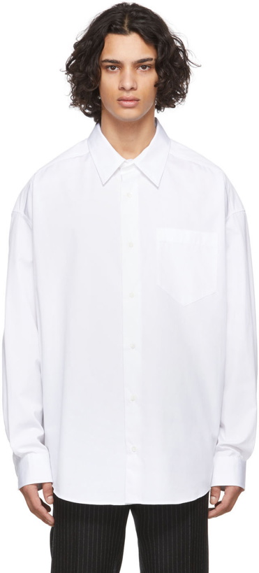 Photo: AMI Alexandre Mattiussi White Ami de Cœur Shirt