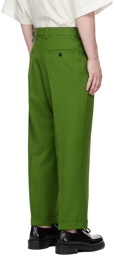 AMI Paris Green Carrot Fit Trousers