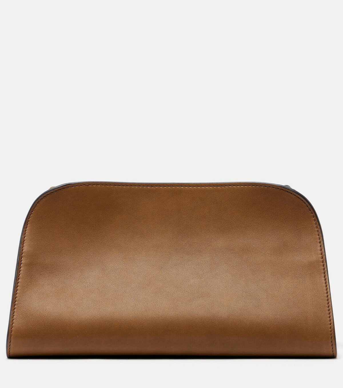 The Row Peggy leather clutch