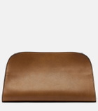 The Row Peggy leather clutch