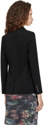 Erdem Black Double Breasted Belted Blazer