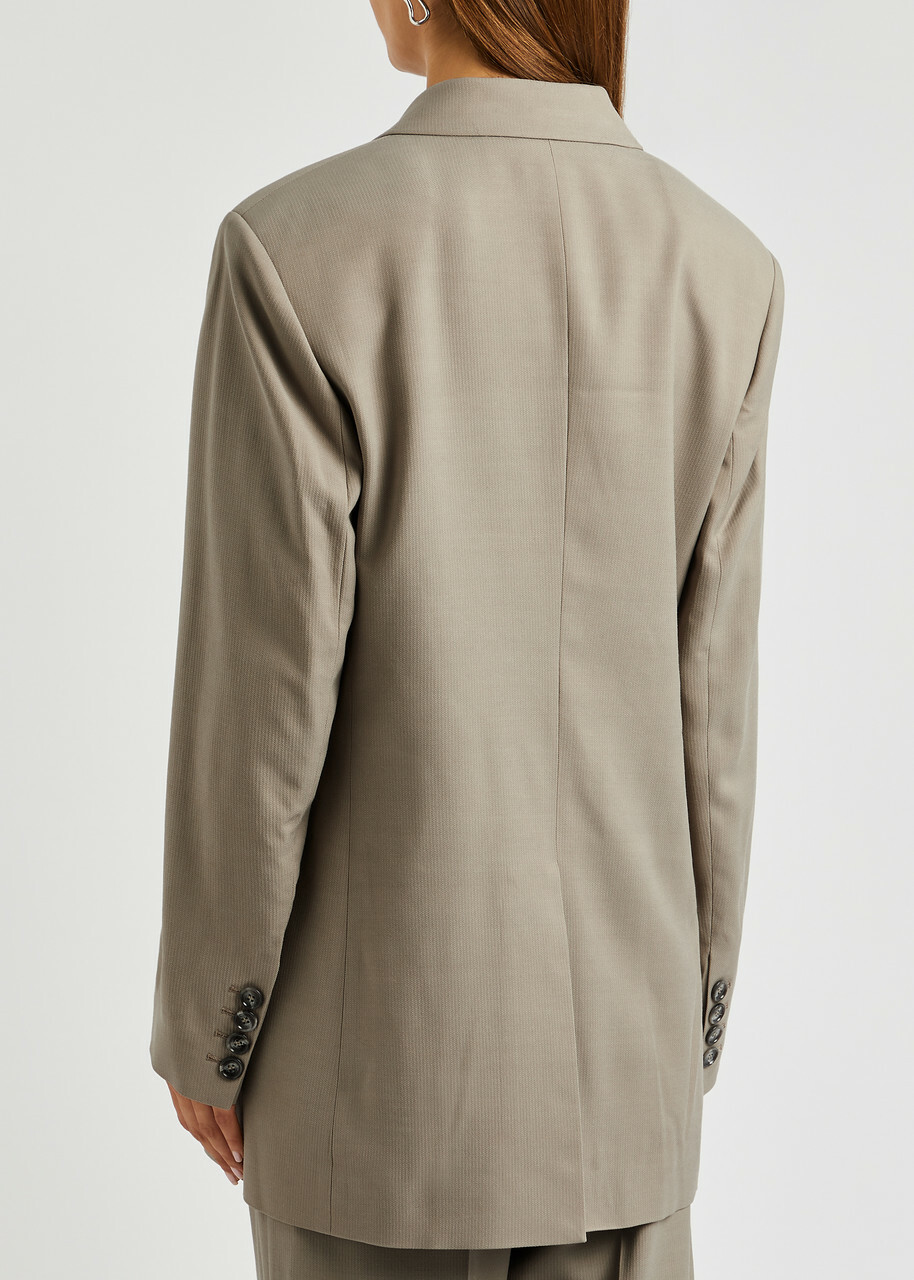 Acne Studios Double-breasted Woven Blazer Grey Acne Studios