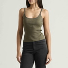 Fruity Booty Women's Intimo Lace Trim Tank Top in Grey