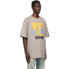 Heron Preston Taupe and Yellow Herons T-Shirt