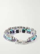 Peyote Bird - Set of Three Sterling Silver Multi-Stone Beaded Bracelets