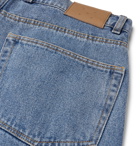 Pop Trading Company - Wide-Leg Stonewashed Denim Jeans - Blue