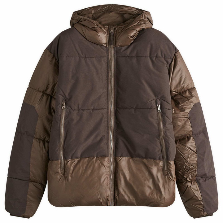 Photo: Pop Trading Company Men's Nylon Ripstop Puffer Jacket in Delicioso