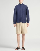 120% Lino Mens Shirt in Blue