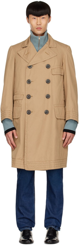 Photo: Maison Margiela Brown Cotton Trench Coat