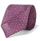 Thom Sweeney - 7cm Cotton-Jacquard Tie - Burgundy