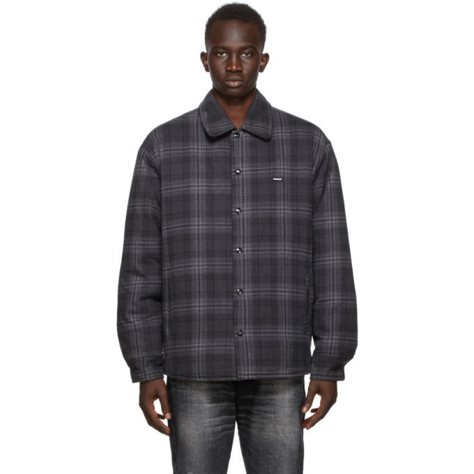 Photo: Neighborhood Black Flannel Plaid Jacket