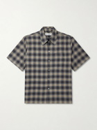 Our Legacy - Checked Cotton and Wool-Blend Shirt - Black
