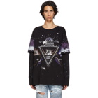 Balmain Black Pyramid Long Sleeve T-Shirt