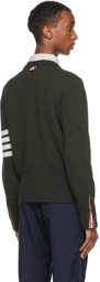 Thom Browne Green Shetland Wool 4-Bar Classic Sweater