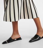 Tory Burch Pierced leather mules
