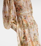 Camilla Embellished floral silk crêpe maxi dress