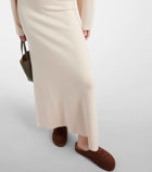Fforme Robyn wool and cotton-blend maxi skirt