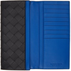 Bottega Veneta Black Intrecciato Long Wallet