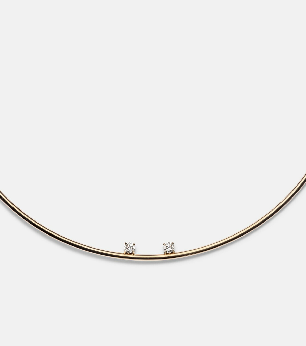 Yvonne Léon 9kt gold choker with diamonds