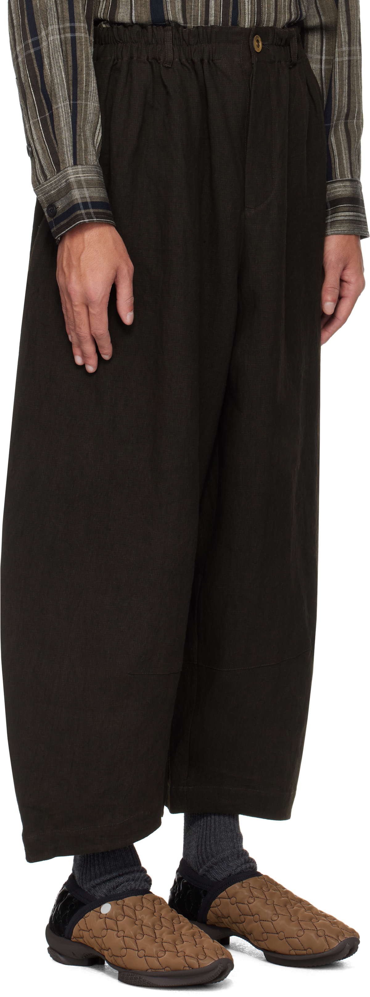 Aviva Jifei Xue Brown Cocoon Trousers